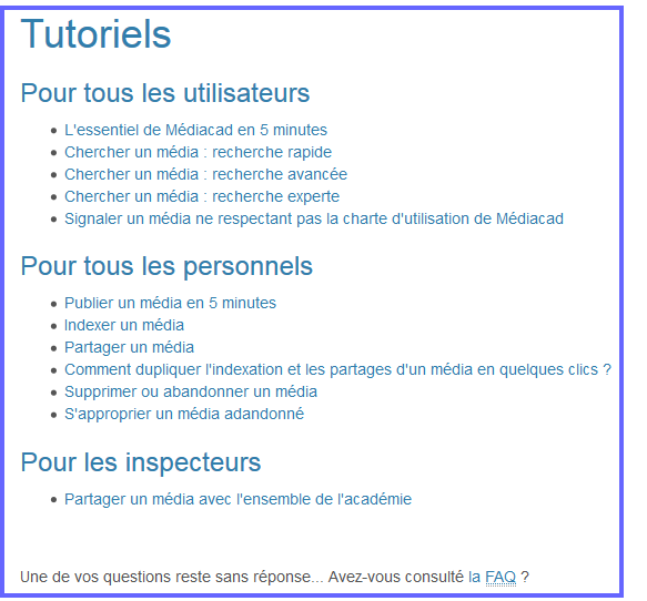 Tutoriels mediacad académie de Besançon