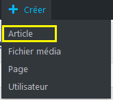 article création