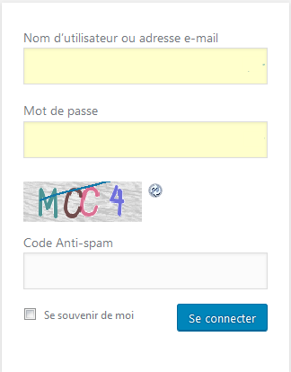 Tuto wordpress ecran de connexion