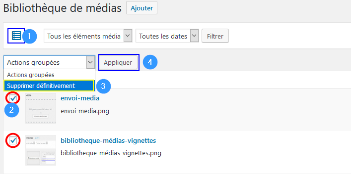 suppression des médias
