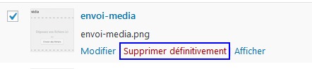 supprimer un média